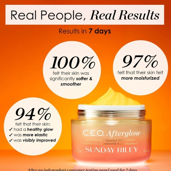 2/$40 Sunday Riley C.E.O. Afterglow Brightening Vitamin C Moisturizer - Picture 6 of 10